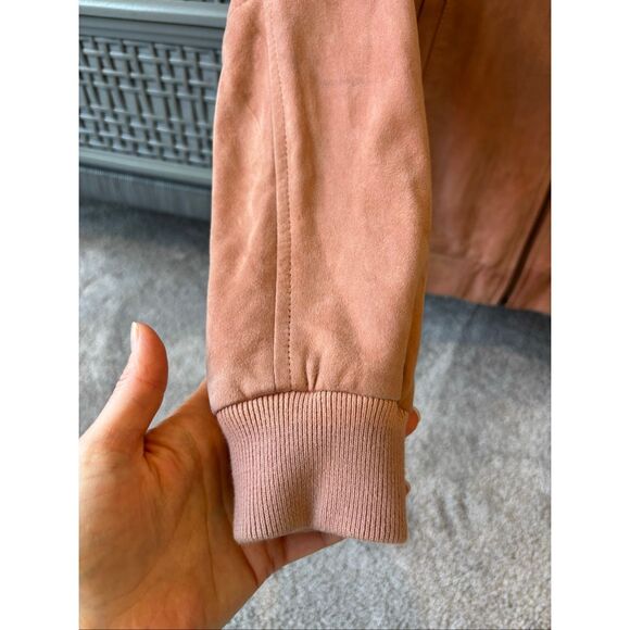 MOLO Haliva suede leather bomber jacket, Sz 152/ US 12, $310 G20 - Picture 6 of 9